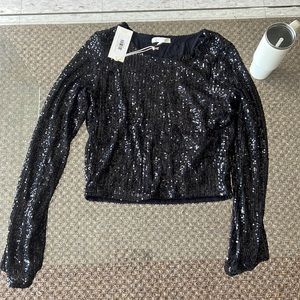Z Supply Sequin Cropped Top